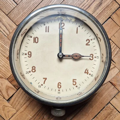 RELOJ DE CABINA SOVIÉTICO RUSO VOSTOK BARCO/BARCO SUBMARINO MARINA 1949 - MEJOR Foto 1 de 4