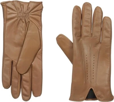 isotoner Men's Smartouch Stretch Leather with Perfs and Watch Vent MEDIUM Brown - Image 1 of 2