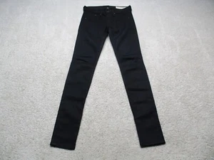 Rag & Bone Jeans Womens 24 Black Legging Skinny Midnight Denim Cotton Stretch - Picture 1 of 9