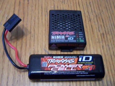 Fits Traxxas 1/16 E-revo 7.2v 6 Cell 1200mah NI-MH Battery & 2 Amp USB-C Charger - Image 1 of 4