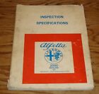 1975 Alfa Romeo Alfetta Inspection Specifications Manual 2000 Berlina GT
