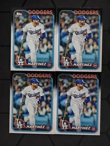 2024 Topps Baseball Lot J.D. Martinez X4 Los Angeles Dodgers - Picture 1 of 1