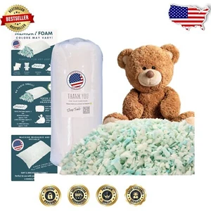 Soft Durable Memory Foam Filling in 40-Pound Zippered Bag for Easy Refills - Picture 1 of 7