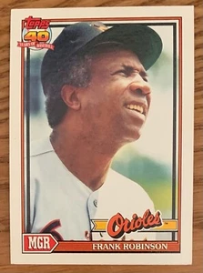 FRANK ROBINSON, 1991 TOPPS MANAGER CARD, BASEBALL LEGEND, FANTASTIC ! - Bild 1 von 1