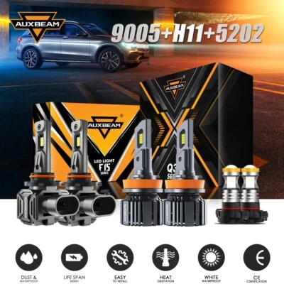 AUXBEAM para Chevy Suburban Tahoe 2007-2014 faros LED + kit de bombillas antiniebla Foto 1 de 4