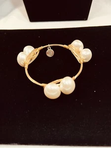 Bourbon and Bowties Pearl Bangle Bracelet - Picture 1 of 9