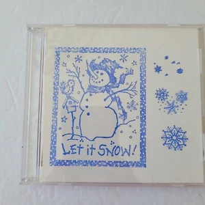 Let It Snow PSX Designs timbri non montati pupazzo di neve fiocchi di neve set di 4 - Foto 1 di 2