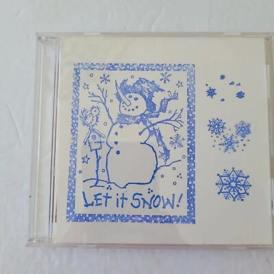 Juego de 4 estampillas sin montar Let It Snow PSX Designs muñeco de nieve Foto 1 de 2