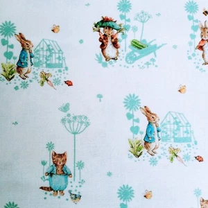 Tela de algodón Beatrix Potter Peter Rabbit dobla acolchado rueda confección PR26 - Imagen 1 de 9