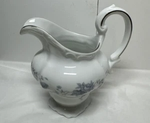 Johann Haviland Creamer 4” Blue Garland Floral (Bavarian Backstamp) Porcelain - Picture 1 of 10