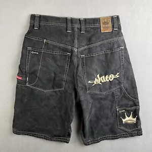 Pantalones Cortos De Colección JNCO Para Hombres 32 Negros Jean Denim Pantalones Cortos Sueltos Hip Hop Y2K Años 90 Patinador - Imagen 1 de 17