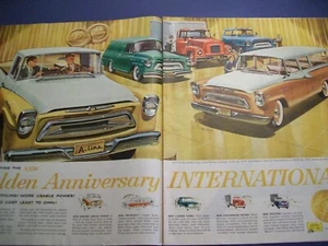 1957 IH International Pickup Panel Carryall Truck lrg-mag 3p ad -Golden Annivers - Picture 1 of 2