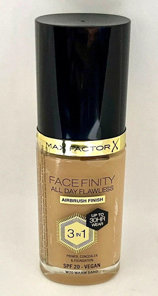 Max Factor Facefinity All Day Flawless 3 in 1 Foundation, 30 ml - W70 Warm Sand - Bild 1 von 1