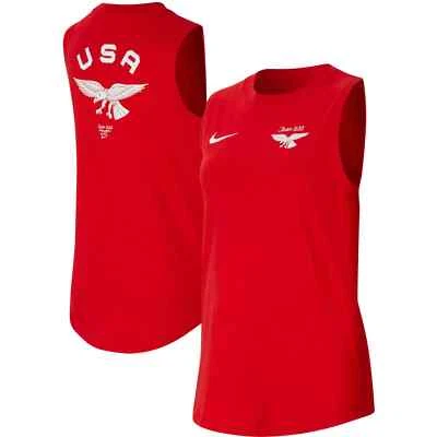 Nike Girls Youth Nike Red Team USA 2020 Summer Olympics Tank Top Size Medium New - Image 1 of 4