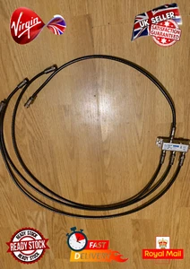 Virgin Media 3 Way TV & Broadband Extension Cable Technetix Splitter RG59 Black - Picture 1 of 2