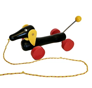 BRIO World 30332, Tira Lungo BASSOTTO Wiener Cane 7" Tira Giocattolo in Legno per Bambini - Foto 1 di 4