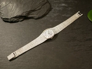 Schöne 0,925 Sterling Silber Uhr Armbanduhr Handaufzug Emka Geneve Matt - Bild 1 von 12
