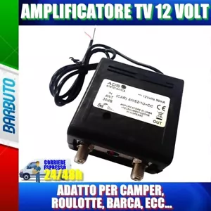 AMPLIFICATORE TV A 12 VOLT, ADATTO PER CAMPER, ROULOTTE, BARCA, CAMION, ECC. - Foto 1 di 1