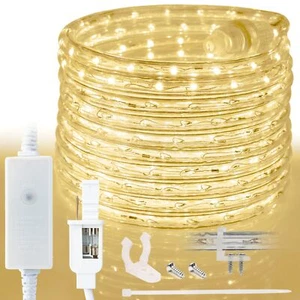 Warm White 8-Mode LED Outdoor Waterproof Rope Light 10' 25' 50' 100' 150' 300'ft - Picture 1 of 9