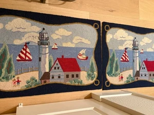 Zwei antike handgehakelte nautische Szenen 24 x 36 cm - Bild 1 von 24