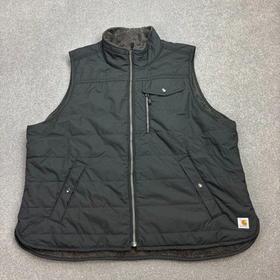 Carhartt Jacket Womens 2XL XXL Black Fleece Lined Nylon Padded Vest Gilet Lady - Image 1 of 4