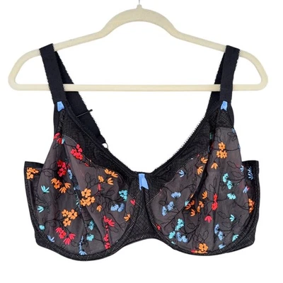 Sujetador negro bordado con aros copa completa Elomi EL8660BLK 38K Foto 1 de 4