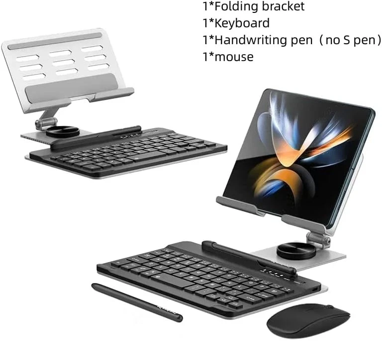Kit de teclado con soporte magnético para tableta para SAMSUNG Z plegable 6/5/4 giratorio 360° Foto 1 de 4
