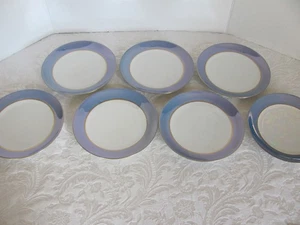 Thomas Bavaria - Glanzgeschirr - weiß mit blauem Band mit Goldrand - Salatteller - 7er Set - Bild 1 von 14