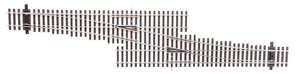 Walthers 948-83074 HO Code 83 Nickel Silver No. 5 Single Crossover RH Turnout - Picture 1 of 3