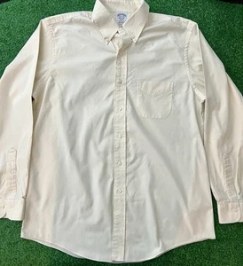 Brooks Brothers 1818 Regent Original Polo Pale Yellow Button Up Shirt - Picture 1 of 6