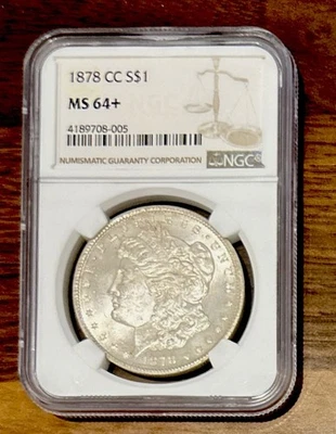 1878-CC MORGAN DOLLAR NGC MS64+ Rare Low Population In This Grade🔥🔥 - Image 1 of 2