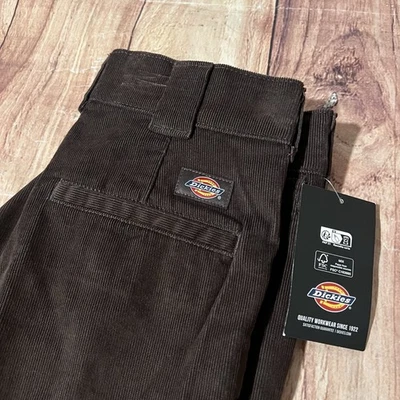Dickies Mens 28x32 Straight Fit Dark Chocolate Brown Corduroy Pants NWT - Image 1 of 4