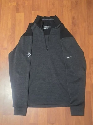 Chaqueta Pullover Nike Golf Tour Performance Dri-Fit Gris Negra 1/4 Cremallera - Para Hombre M Foto 1 de 4