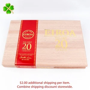 Eiroa The First 20 Years 54 x 6 Empty Wood Cigar Box 11.5" x 7.5" x 1.25" - Picture 1 of 12