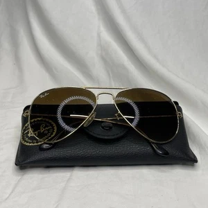 Ray-Ban AVIATOR RB3025 large metal Sunglasses 58014-135 made in Italy with case - Picture 1 of 5