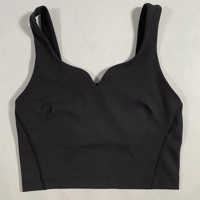 Lululemon Wunder Train Sweetheart Medium Support Tank Top Womens Sz 6 Black - Image 1 of 4