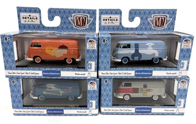 M2 Machines 1960 VW Delivery Van USA Model Limited Production 1:64 Lot of 4 - Image 1 of 4