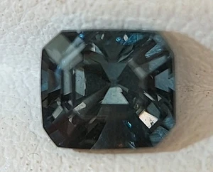 RARE grey blue Spinel gemstone - faceted natural Burmese Spinel 1.35 CTS - Picture 1 of 11