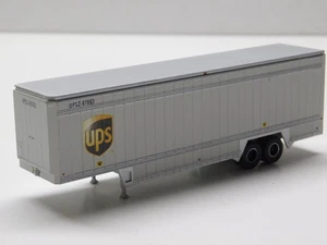 HO SCALE 1/87 UPS UPSZ TRANSPORT TRAILER VEHICLE FOR MODEL TRAIN LAYOUT - Picture 1 of 13