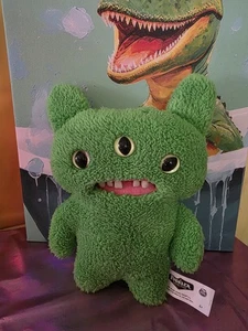 Fuggler Reeko Green Plush Funny Ugly Monster Glows in Dark 3 Eyes Target EXCLSVE - Picture 1 of 4