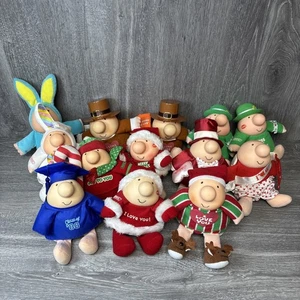 Menge 13 Vintage Ziggy Plüsch Puppen Urlaub Weihnachten Abschluss Thanksgiving - Bild 1 von 24