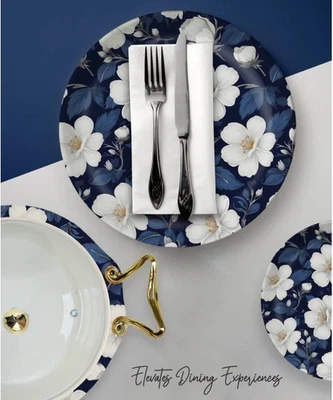 Custom Handmade Crystal Coated Double Glaze Melamine Dinner chef Set 80 pcs set - Image 1 of 4