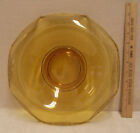 Vintage Rolled Rim Amber Glass Serving Bowl 12" in  Diameter Dish