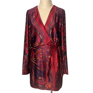 Farm Rio Macaw Arabesque Long Sleeve Mini Dress Size Small - Picture 1 of 7