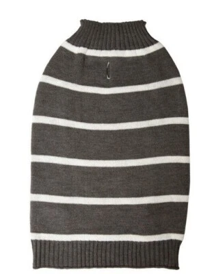 Vibrant Life Pullover Grey Striped Sweater For Pets Dogs Cats Size S 10-20Lbs - Image 1 of 2