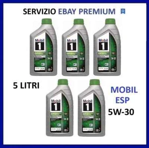 5 LITRI OLIO MOTORE MOBIL 1 ESP 5W30 ACEA C3 API SP MERCEDES BMW BEST PRICE !! - Foto 1 di 1