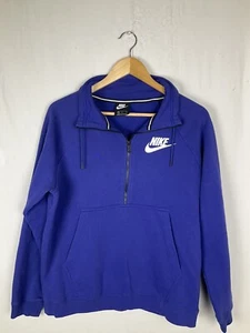 Chaqueta Top Nike Sportswear Media Cremallera Polar Azul Talla Mediana - Imagen 1 de 4