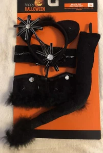 BLACK CAT-Halloween Accessory Cosplay Costume /Dress-Up Set-5pc-NEW - Picture 1 of 5