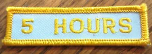 5 Hours Uniform Patch - Picture 1 of 1