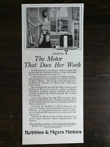 Vintage 1917 Robbins & Myers Motors Original Ad  - Picture 1 of 1